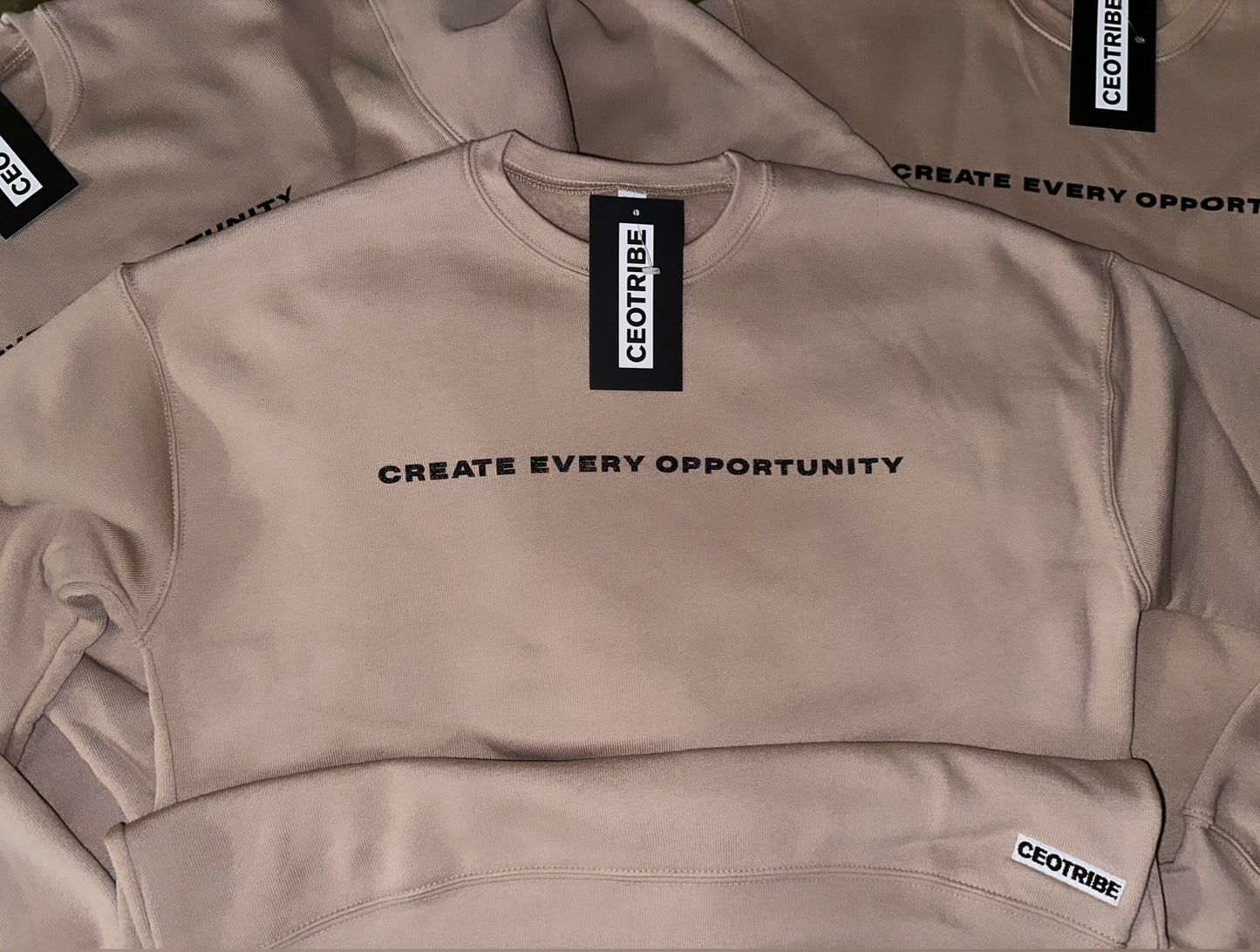 Create Every Opportunity Crewneck Sweatshirt - Nude